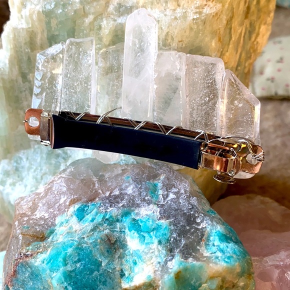 Quartz Crystal hair clasp barrette natural stone - Picture 7 of 10
